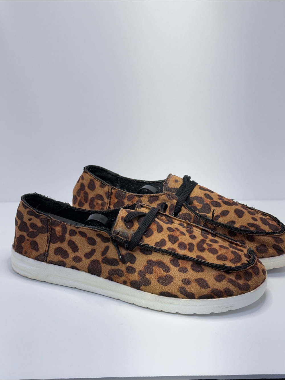 Source Unknown Leopard Print Flats - Brown & Black